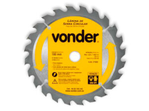 Lâmina de serra Vonder circular com dentes de metal duro/vídea, 180 mm x 20 mm