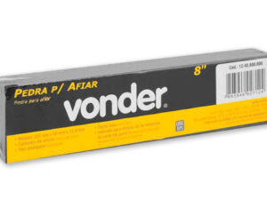 Pedra para afiar, dupla face, 6", retangular, em blister, VONDER